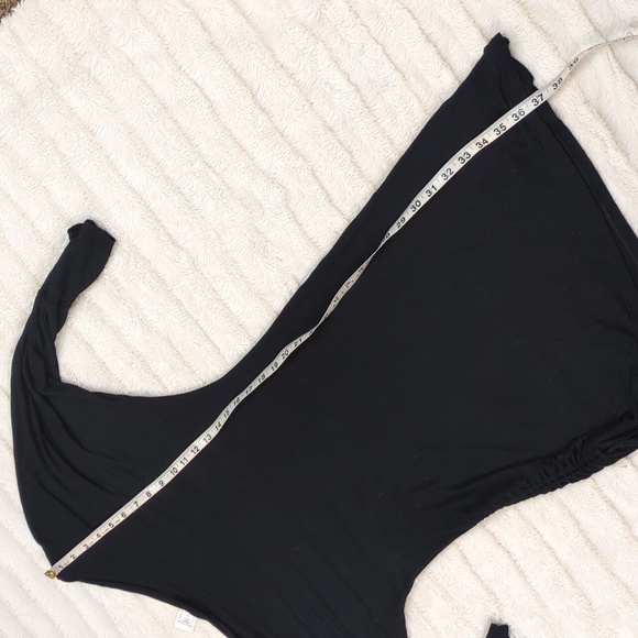 White House Black Market Off-Shoulder Ruched Side Rayon Dress - Picture 15 of 15